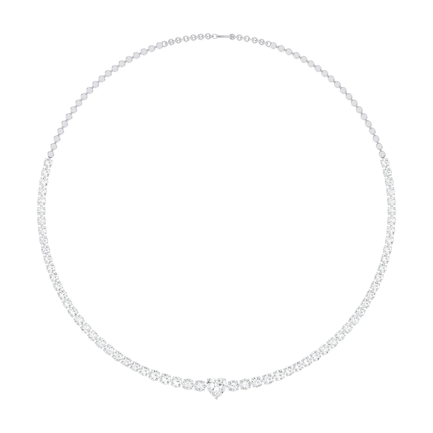 Lustre Heart Diamond Necklace