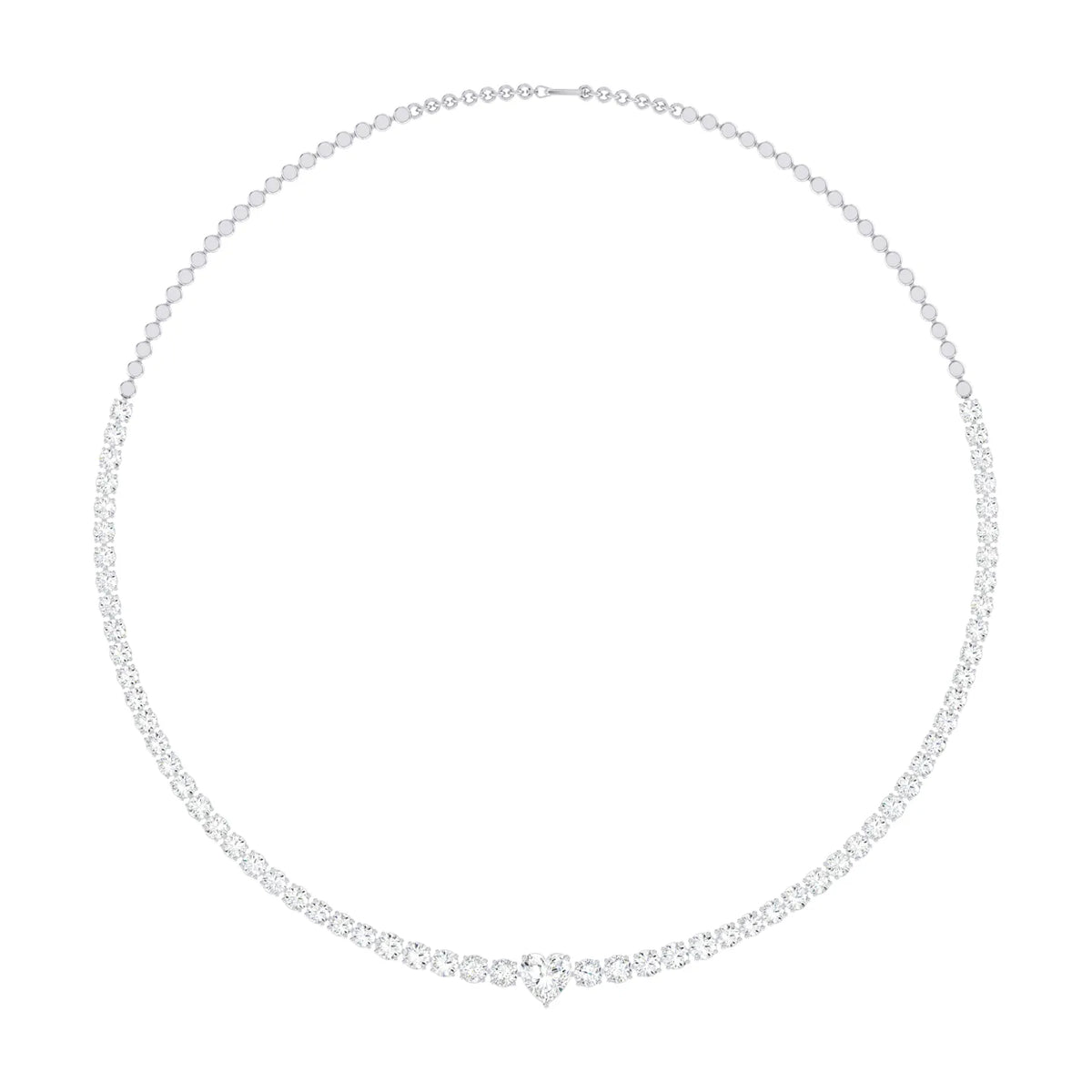 Lustre Heart Diamond Necklace