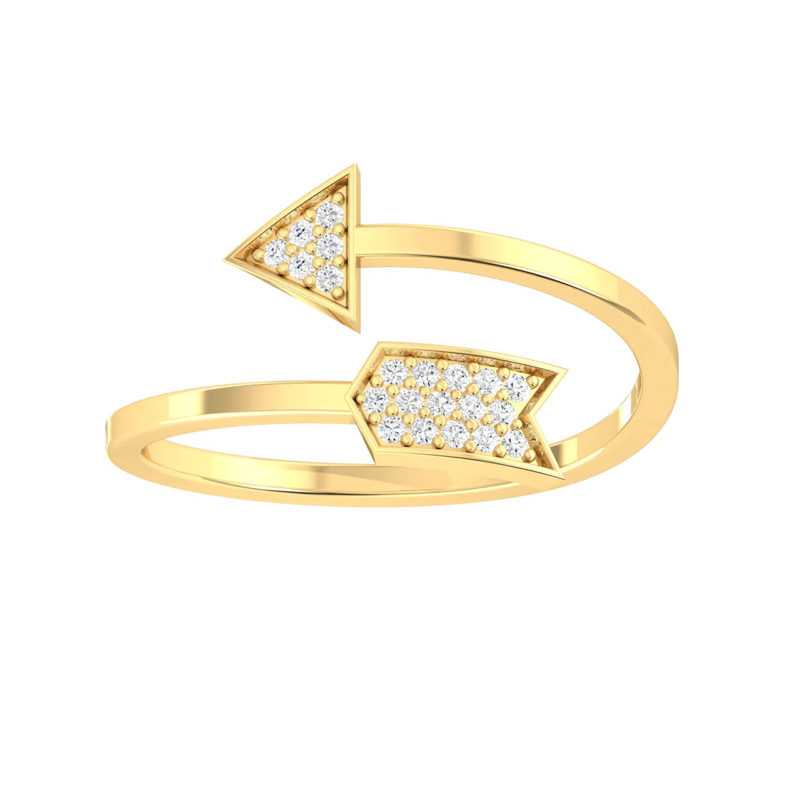Yellow Gold Lab Grown Diamond - Twin Arrows