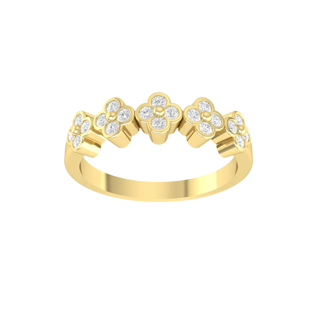 Yellow Gold Lab Grown Diamond - Luxe Flora