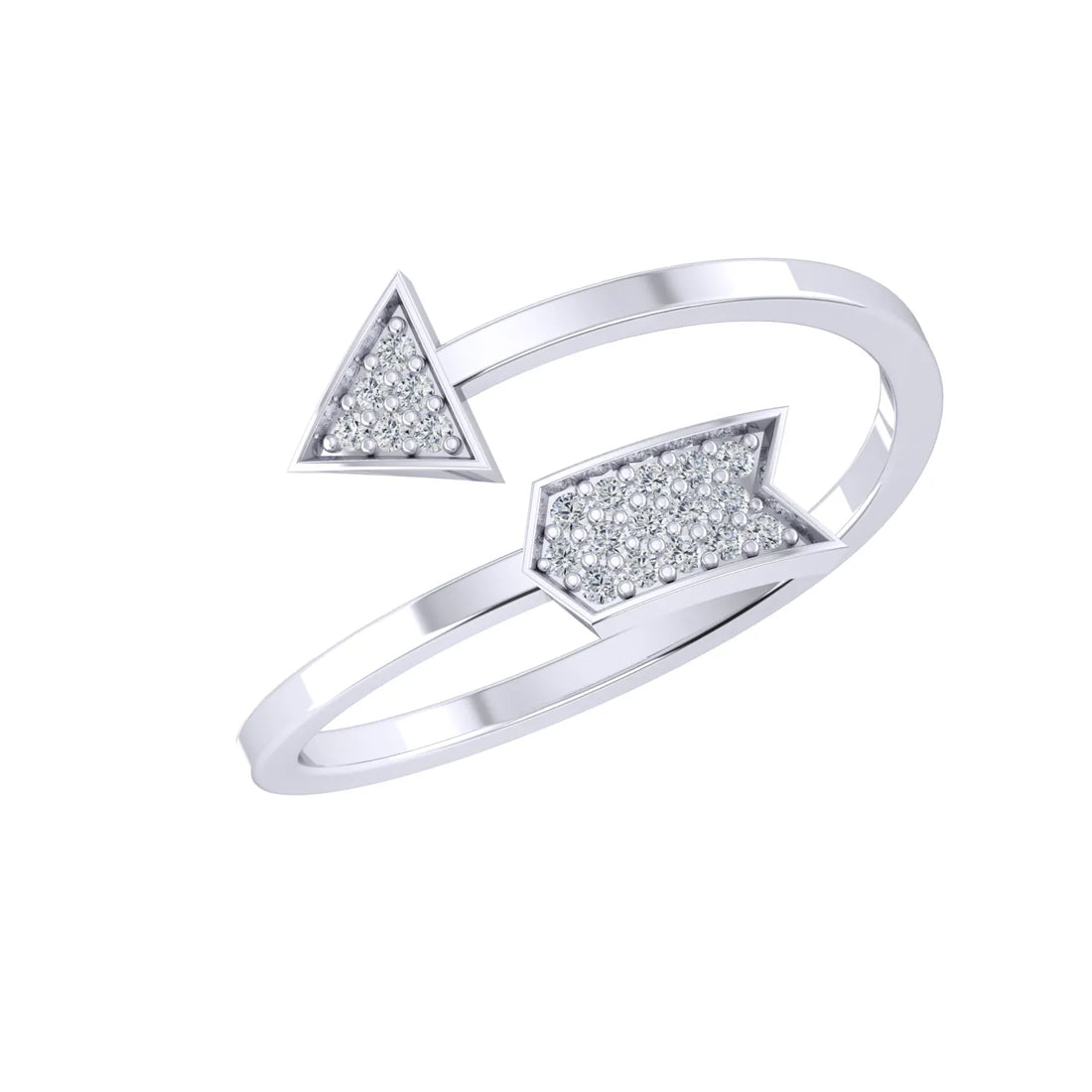 Twin Arrows White Gold Lab Grown Diamond