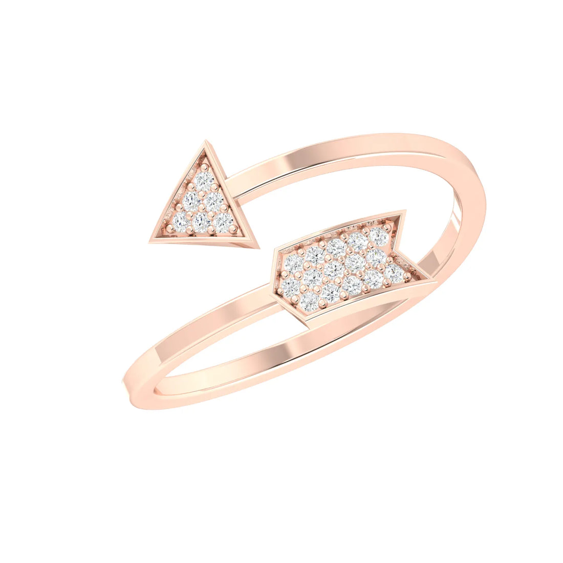 Twin Arrows Rose Gold Lab Grown Diamond