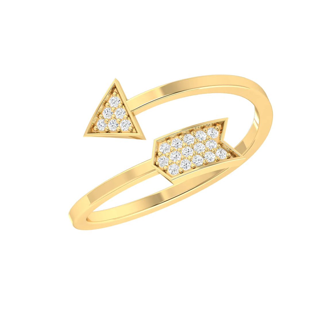 Twin Arrows Yellow Gold Lab Grown Diamond