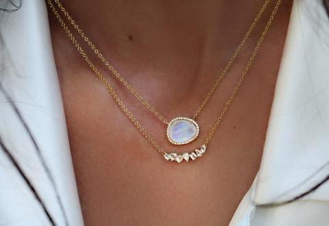 Blue Cabochon Necklace