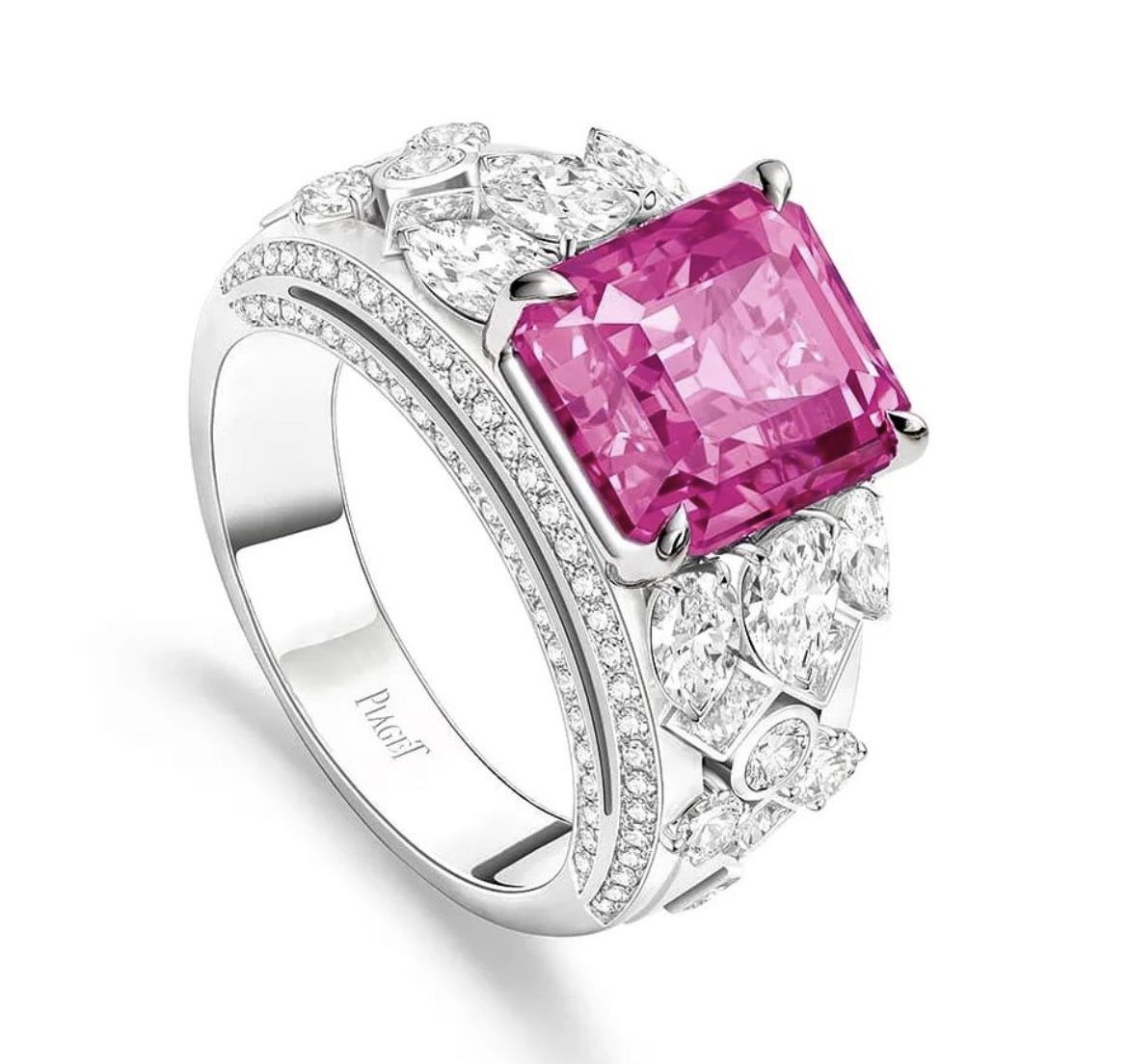Ruby Cushion Halo Ring