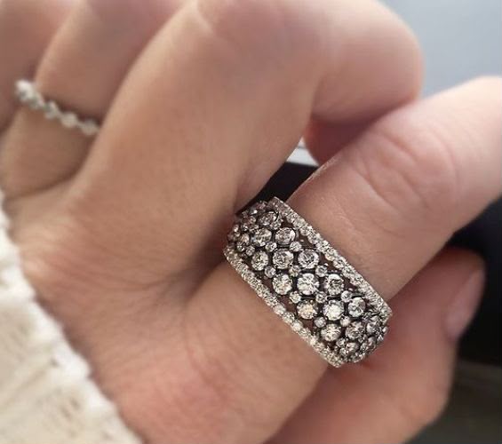 Pearl Accent Diamond Band