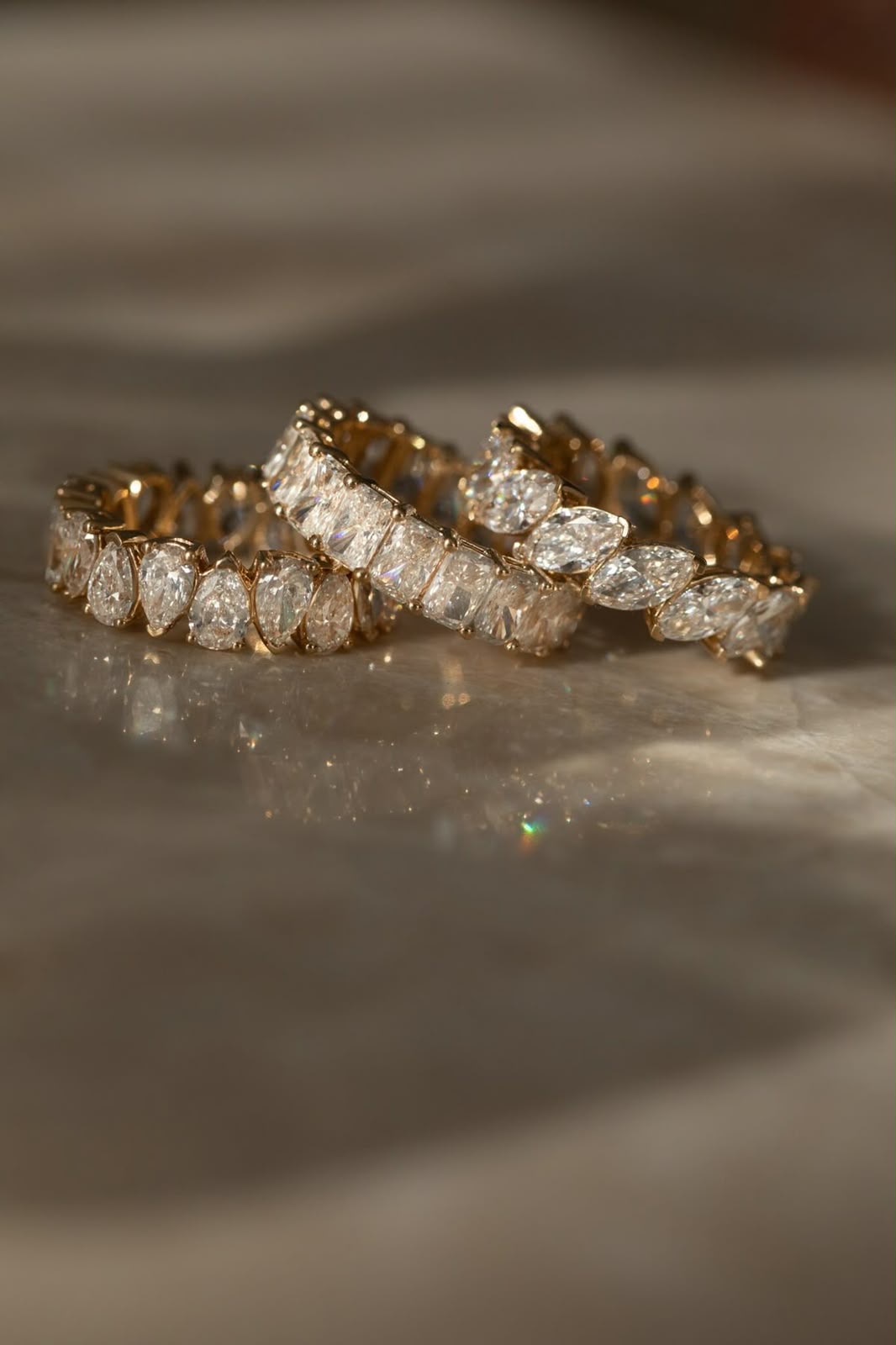 Golden Twist Diamond Ring