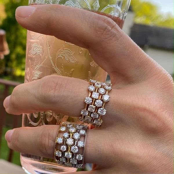 Floral Cluster Engagement Ring