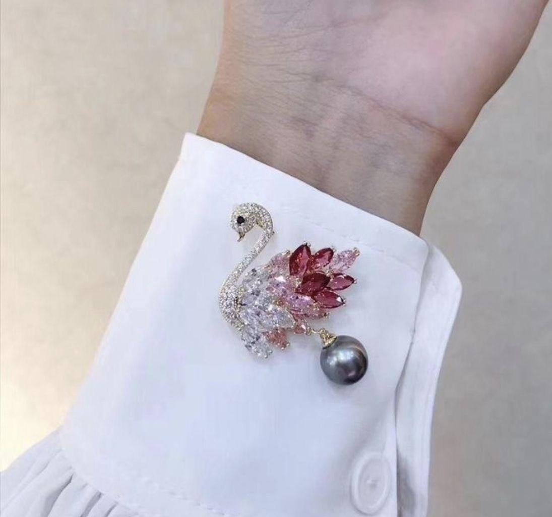 Ruby Bloom Shirt Brooch