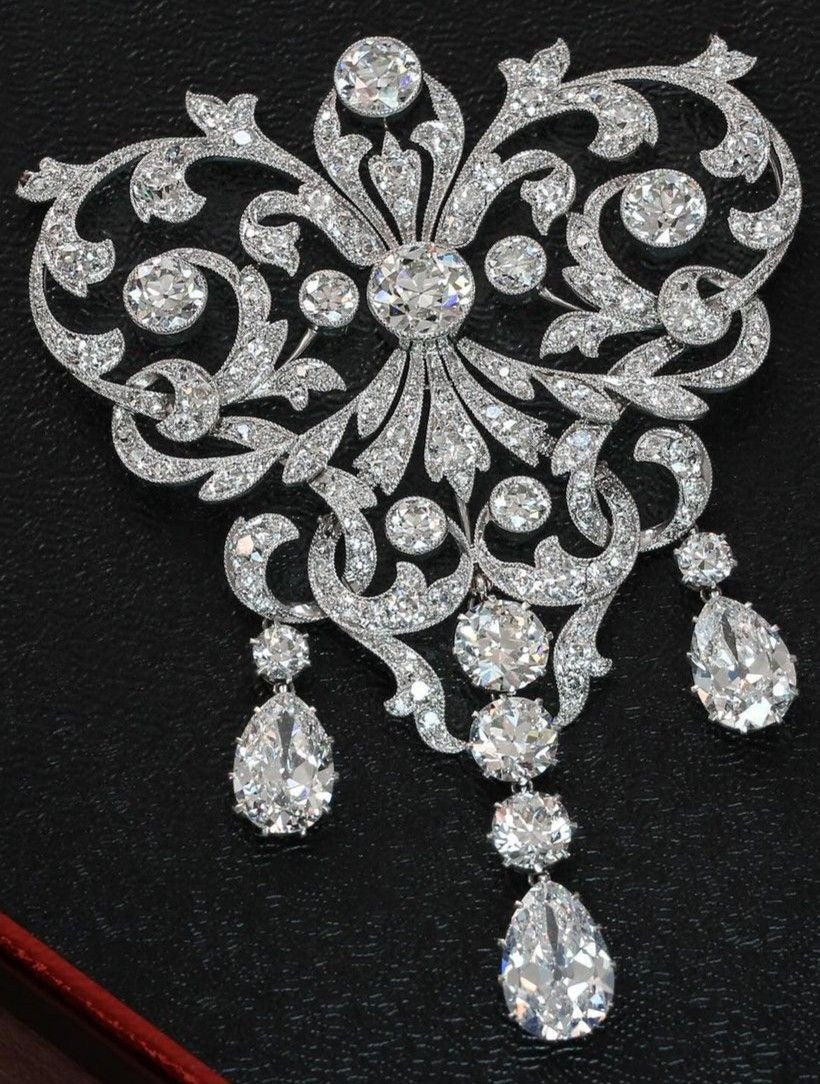 Crystal Filigree Pendant Brooch