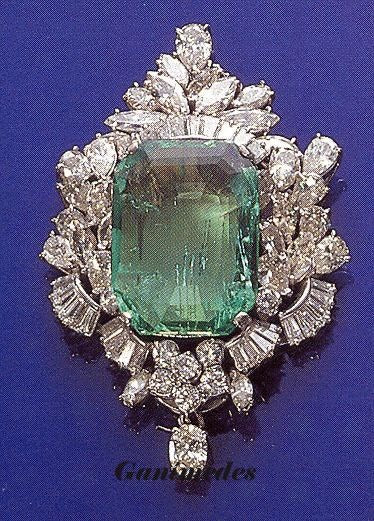 Aquamarine Regal Frame Brooch