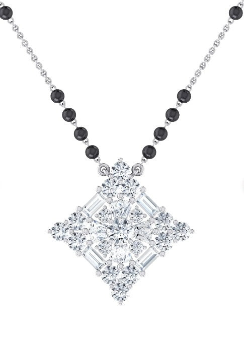 Geometric Charm Diamond Mangalsutra