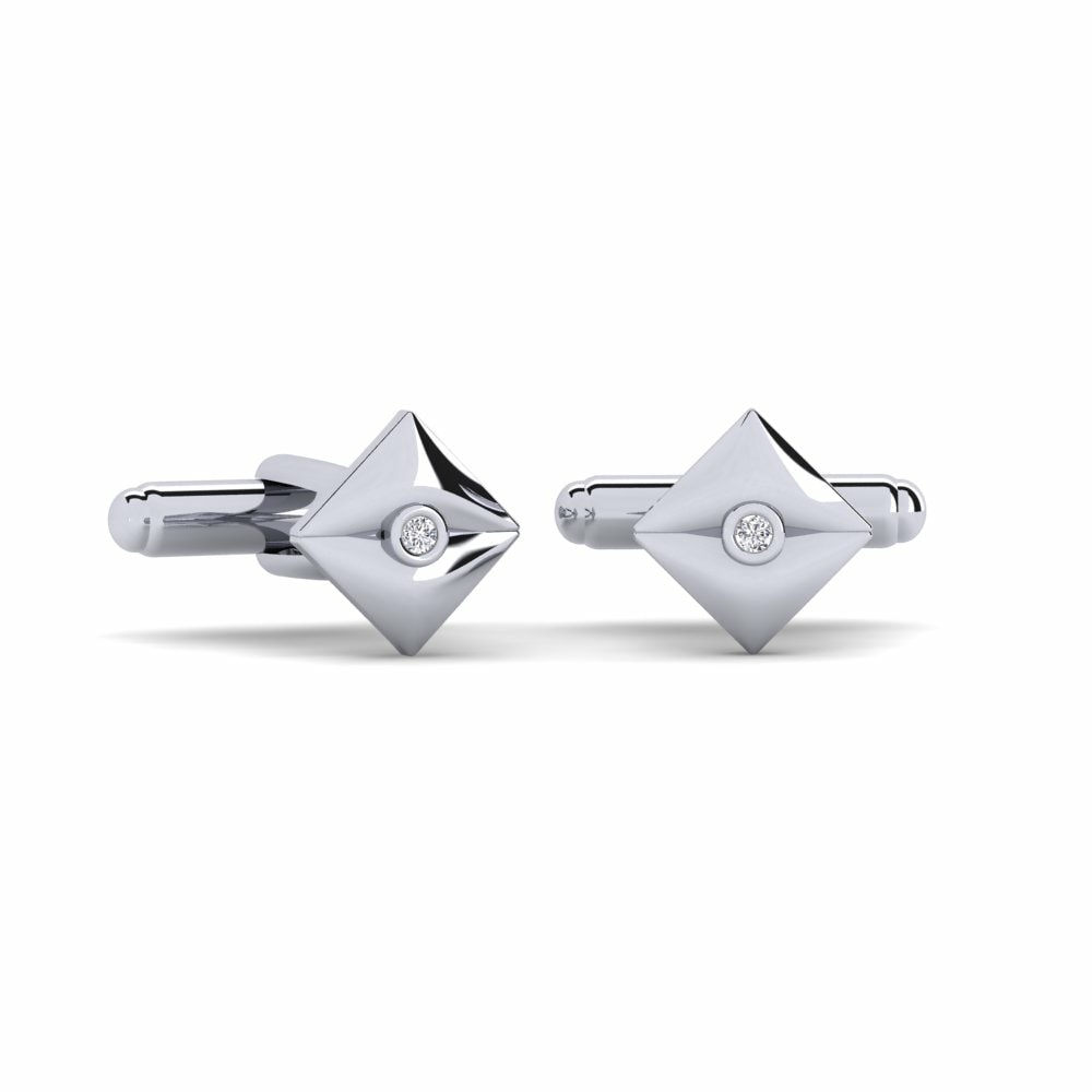 Silver Pyramid Cufflinks