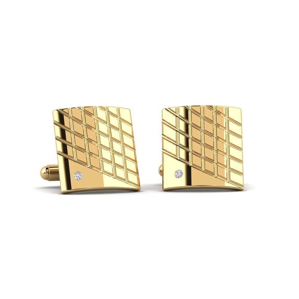 Golden Crosshatch Cufflinks