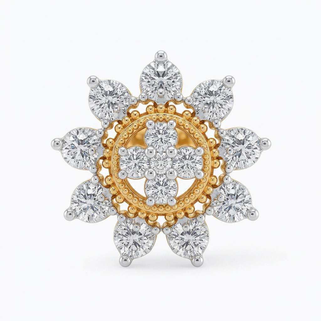 Sunlit Wreath Nose Pin