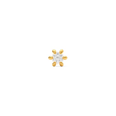 Golden Seedburst Nose Pin