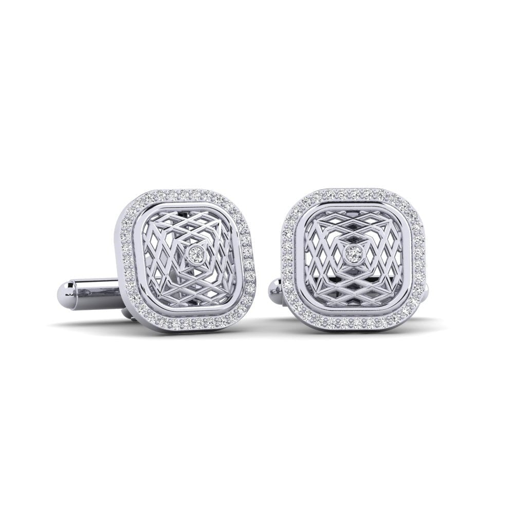 Silver Trellis Court Cufflinks