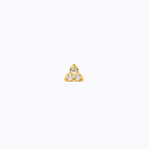 Golden Trinity Nose Pin