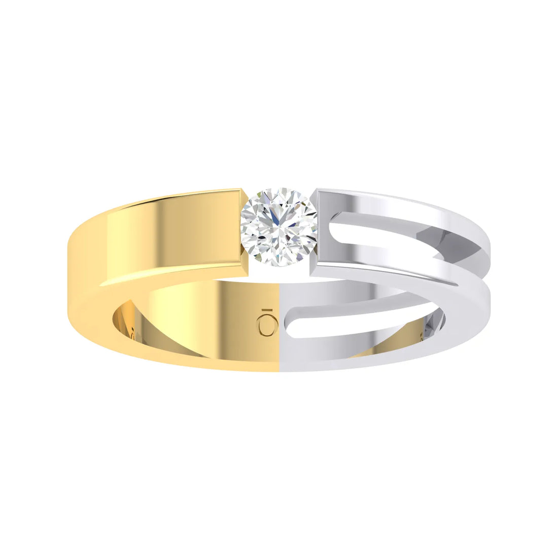 Dual Elegance Yellow Gold Lab Grown Diamond