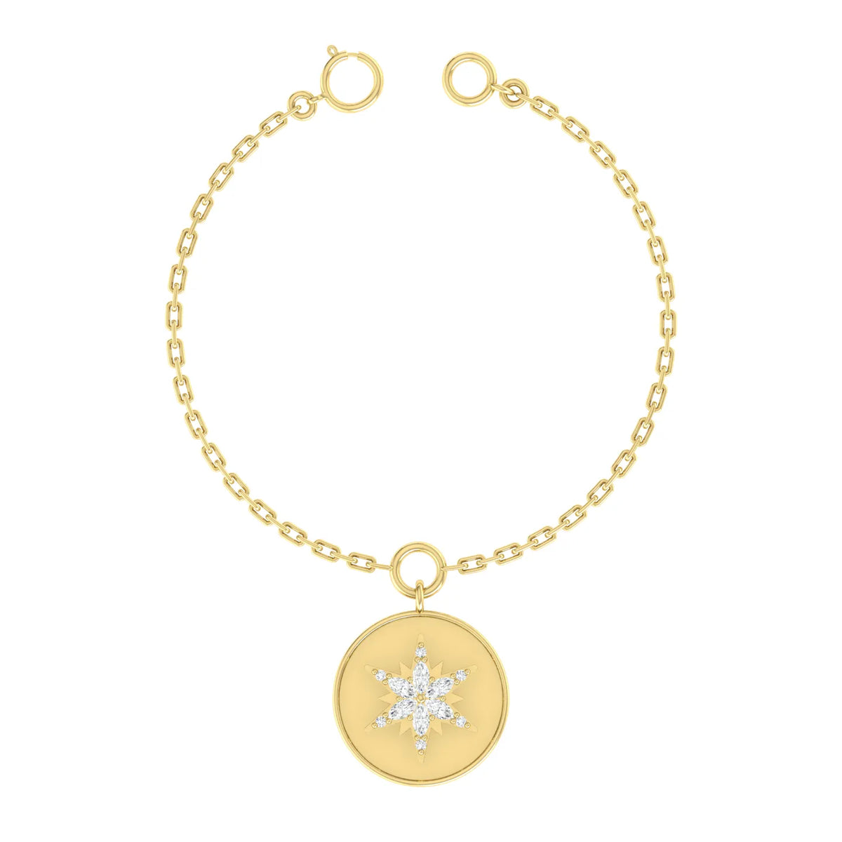 Frozen Spark Yellow Gold Diamond Charm [yg]