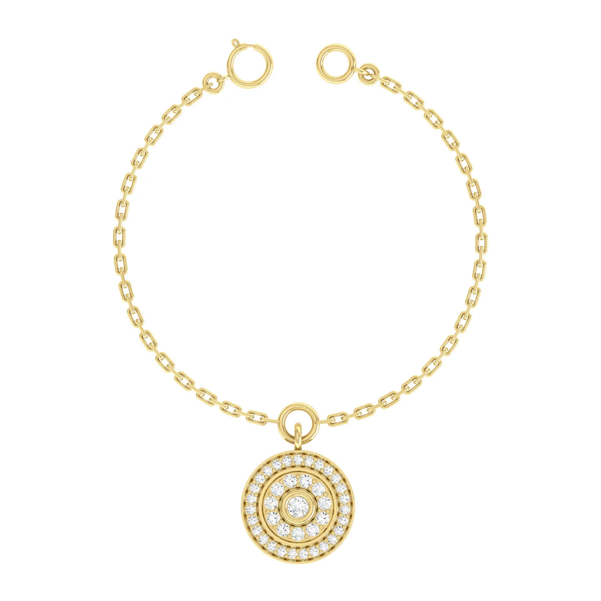 Glimmer Loop Yellow Gold Diamond Charm [yg]