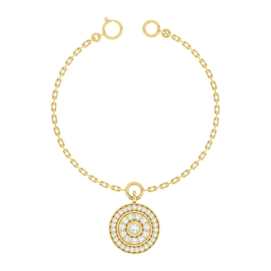 Glimmer Loop Yellow Gold Diamond Charm [yg]