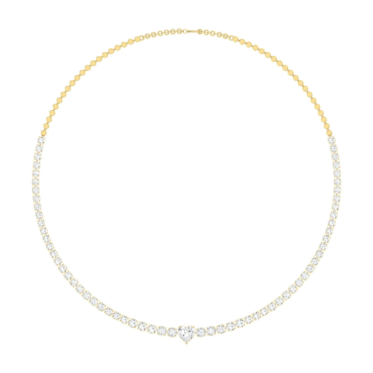 Lustre Heart Diamond Necklace