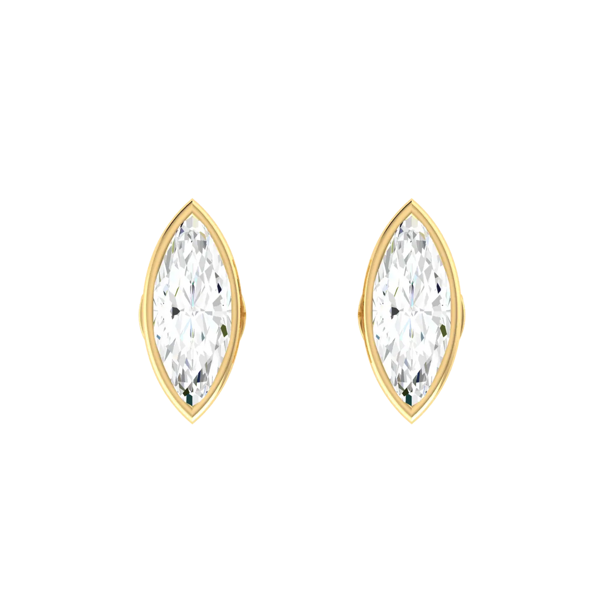  Yellow Gold Diamond Earrings Solaris Echo 0.3cts [yg]