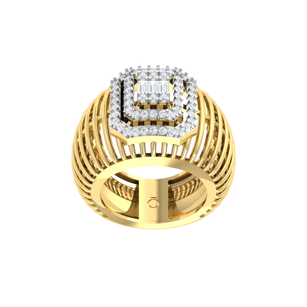 Cubic charm Yellow Gold Diamond Ring [yg]