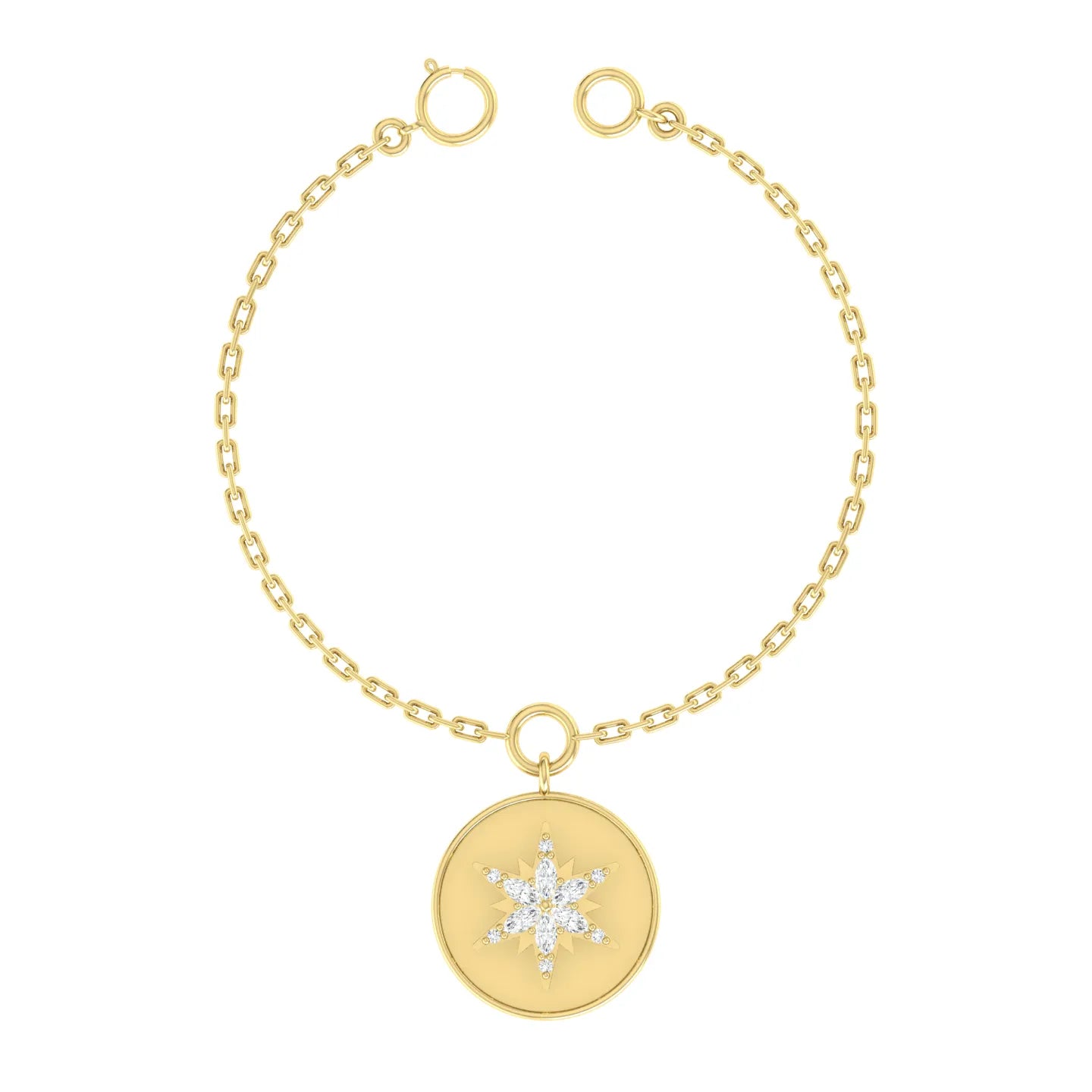 Frozen Spark Yellow Gold Diamond Charm [yg]