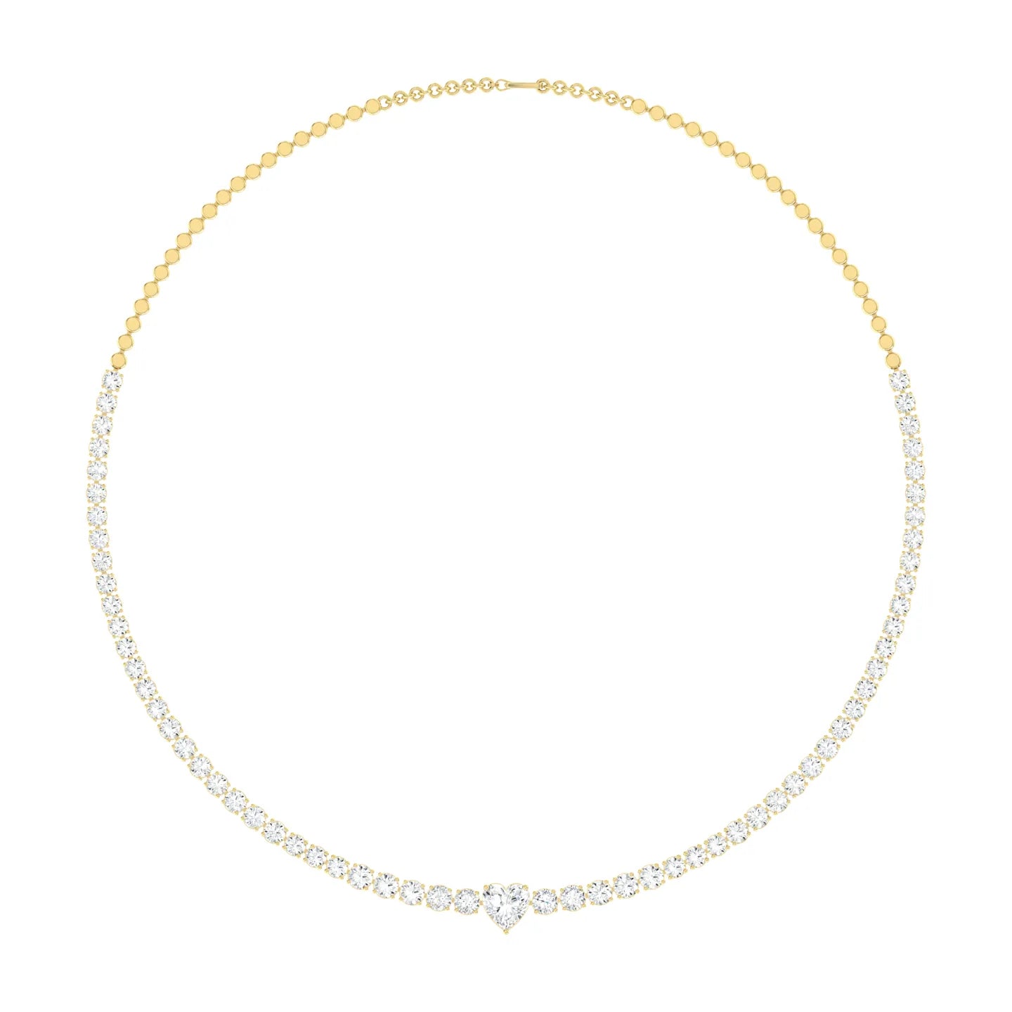 Lustre Heart Diamond Necklace