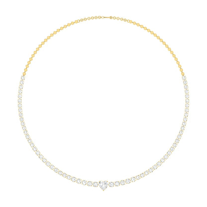 Lustre Heart Diamond Necklace