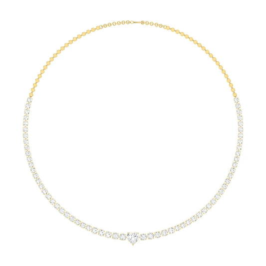 Lustre Heart Diamond Necklace