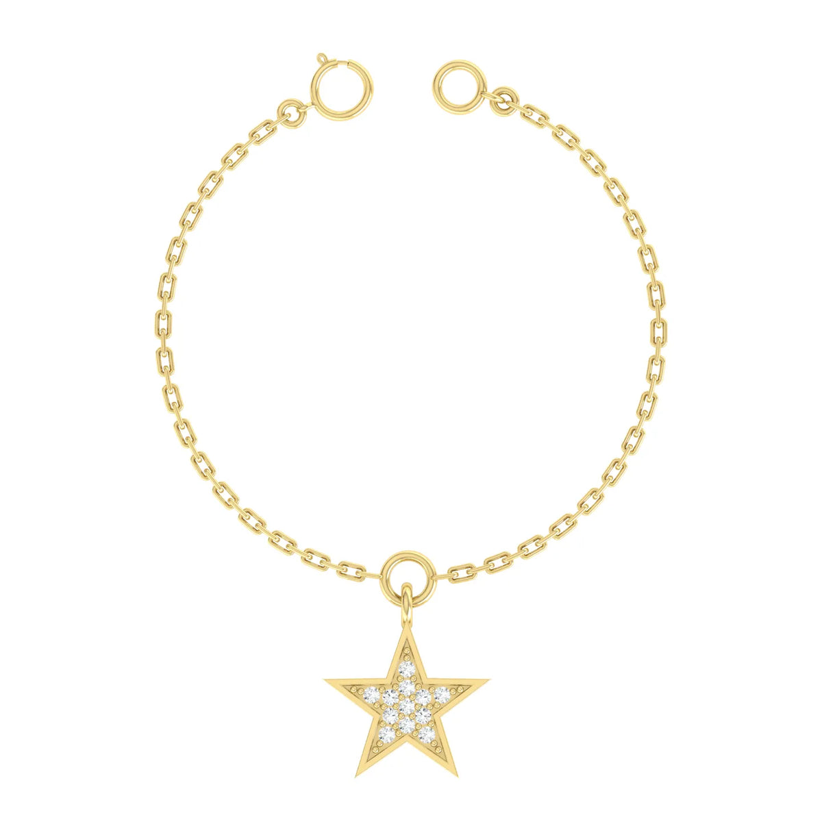 Starlit Spark Yellow Gold Customised Diamond Charm [yg]