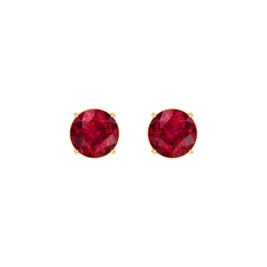 Red Luster 0.8cts Yellow Gold Diamond Earrings [yg]