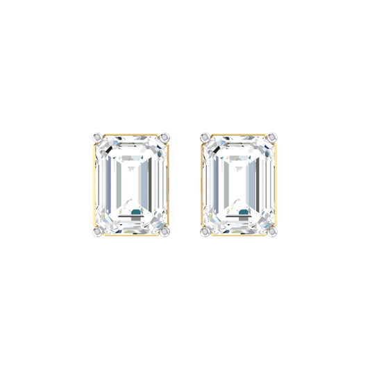 Clarity Crafted Yellow Gold Diamond Earrings [yg]