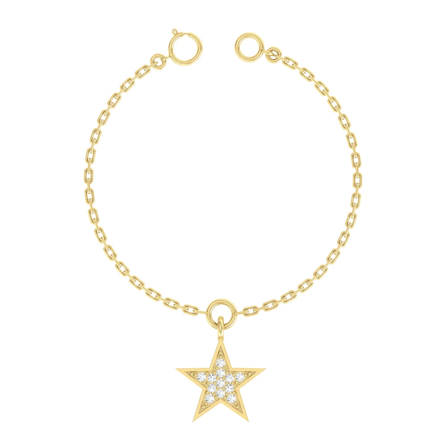 Starlit Spark Yellow Gold Customised Diamond Charm [yg]