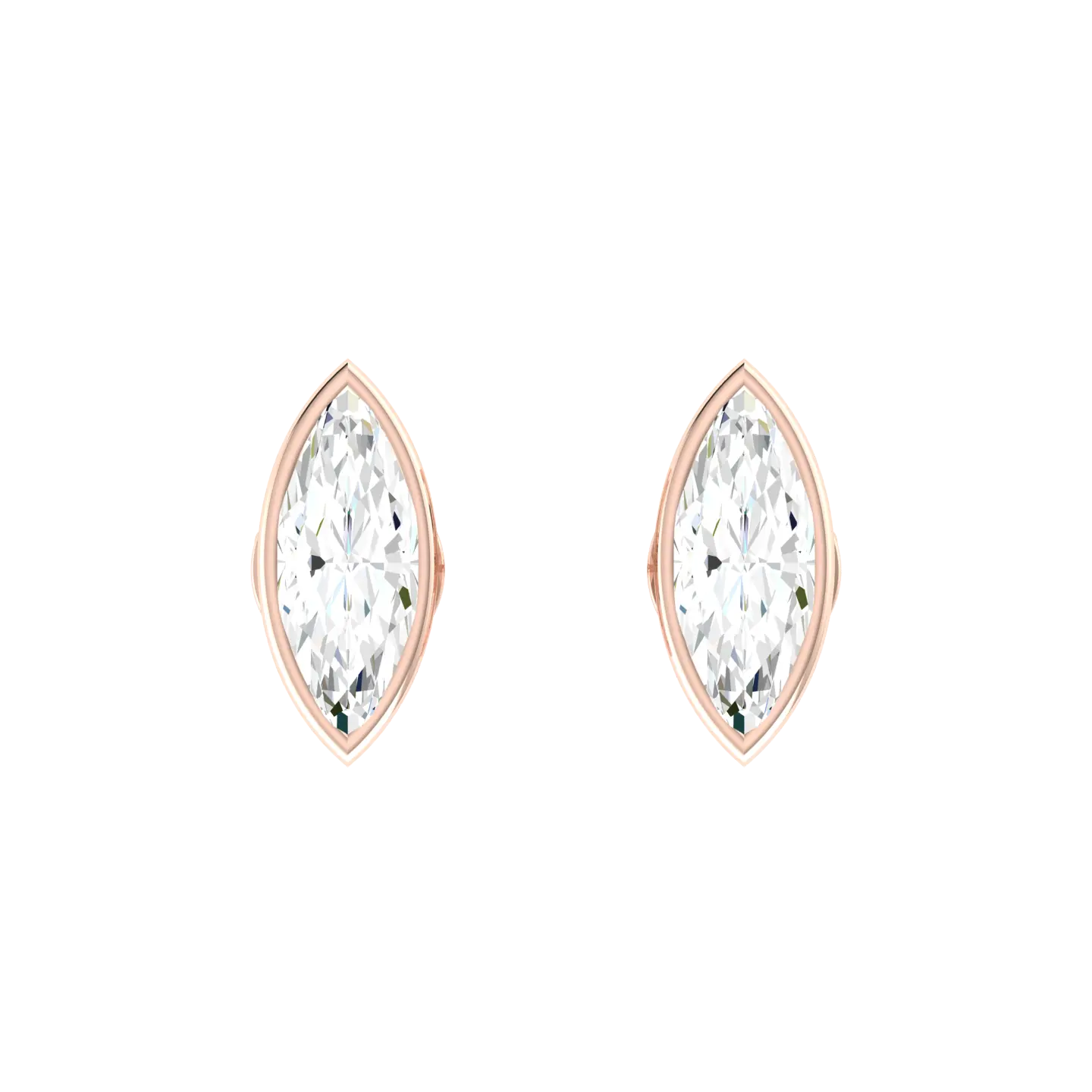  Rose Gold Diamond Earrings Solaris Echo 0.3cts [rg]