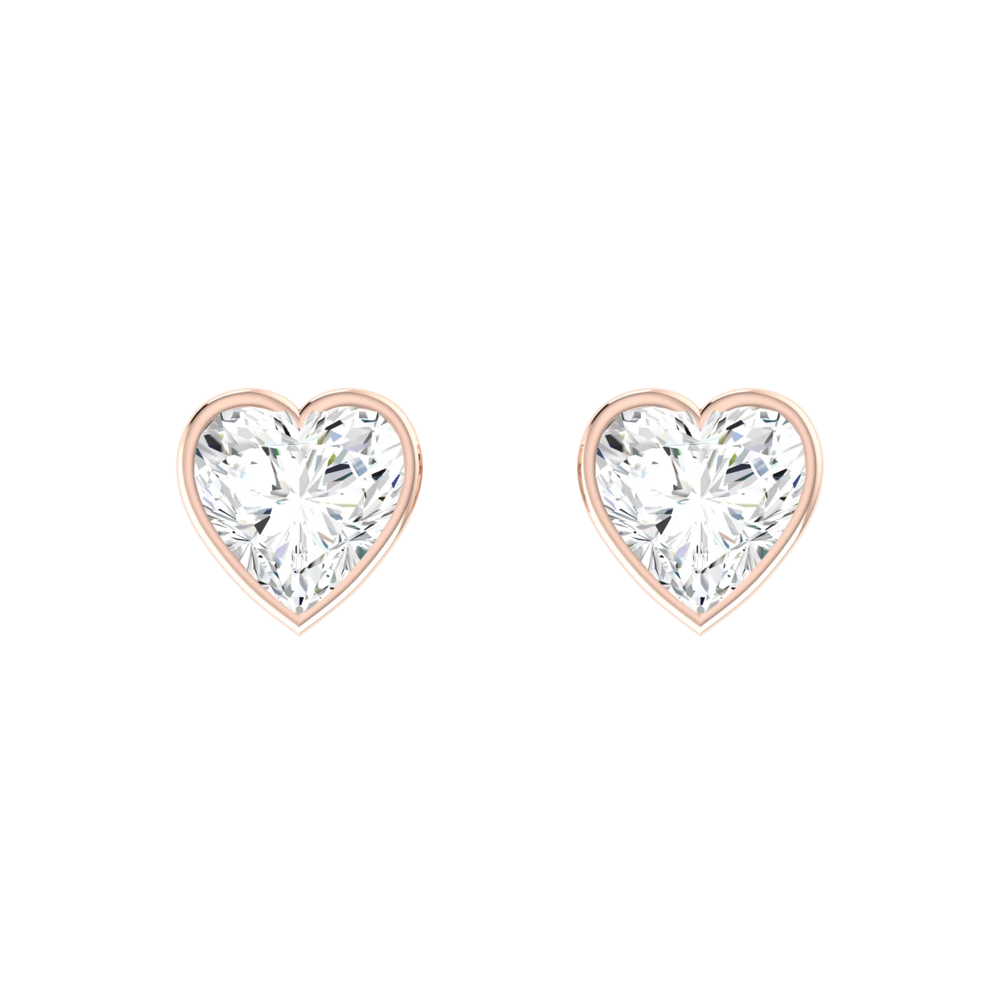 Luminous Love 0.5cts Gold Diamond Earrings [rg]