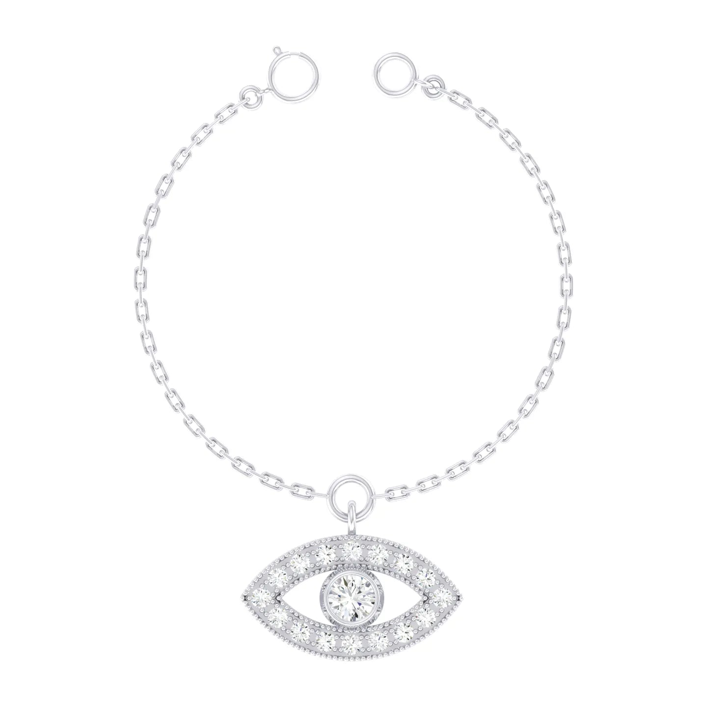 Eternal Eye White Gold Diamond Charm [wg]