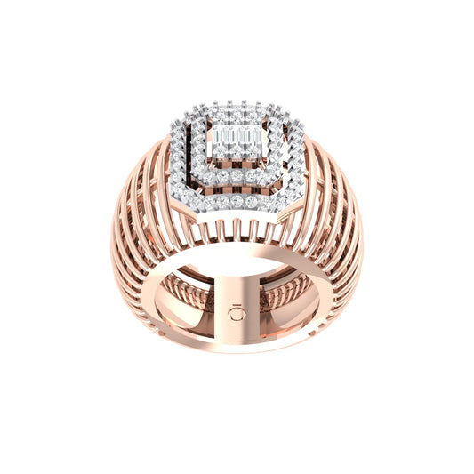 Cubic charm Rose Gold Diamond Ring [rg]