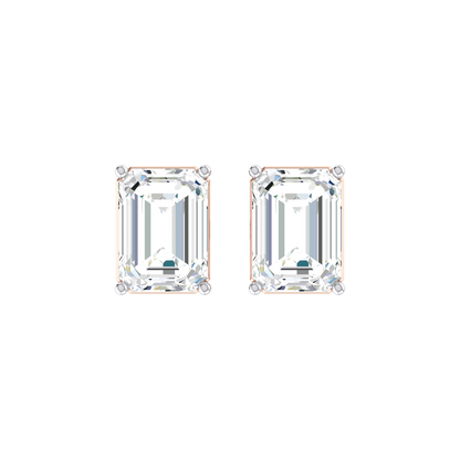 Clarity Crafted Rose Gold Diamond Earrings [rg]