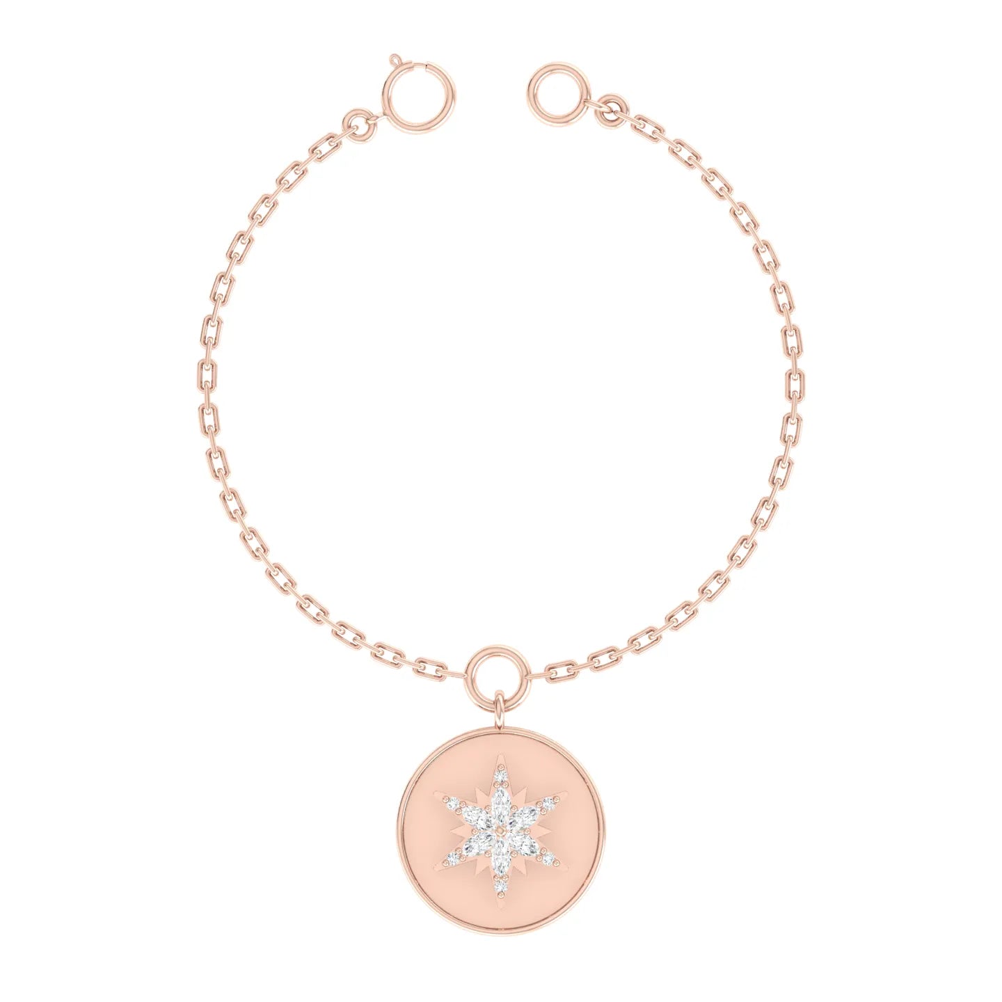 Frozen Spark Rose Gold Diamond Charm [rg]