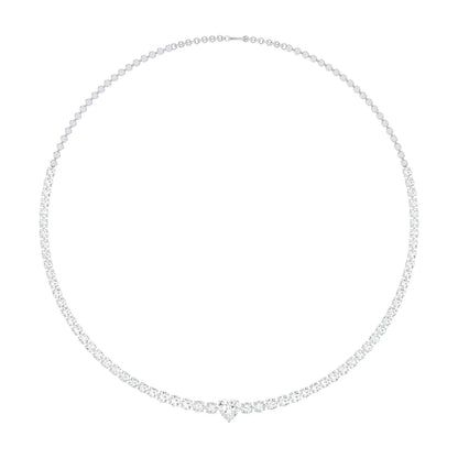 Lustre Heart Diamond Necklace