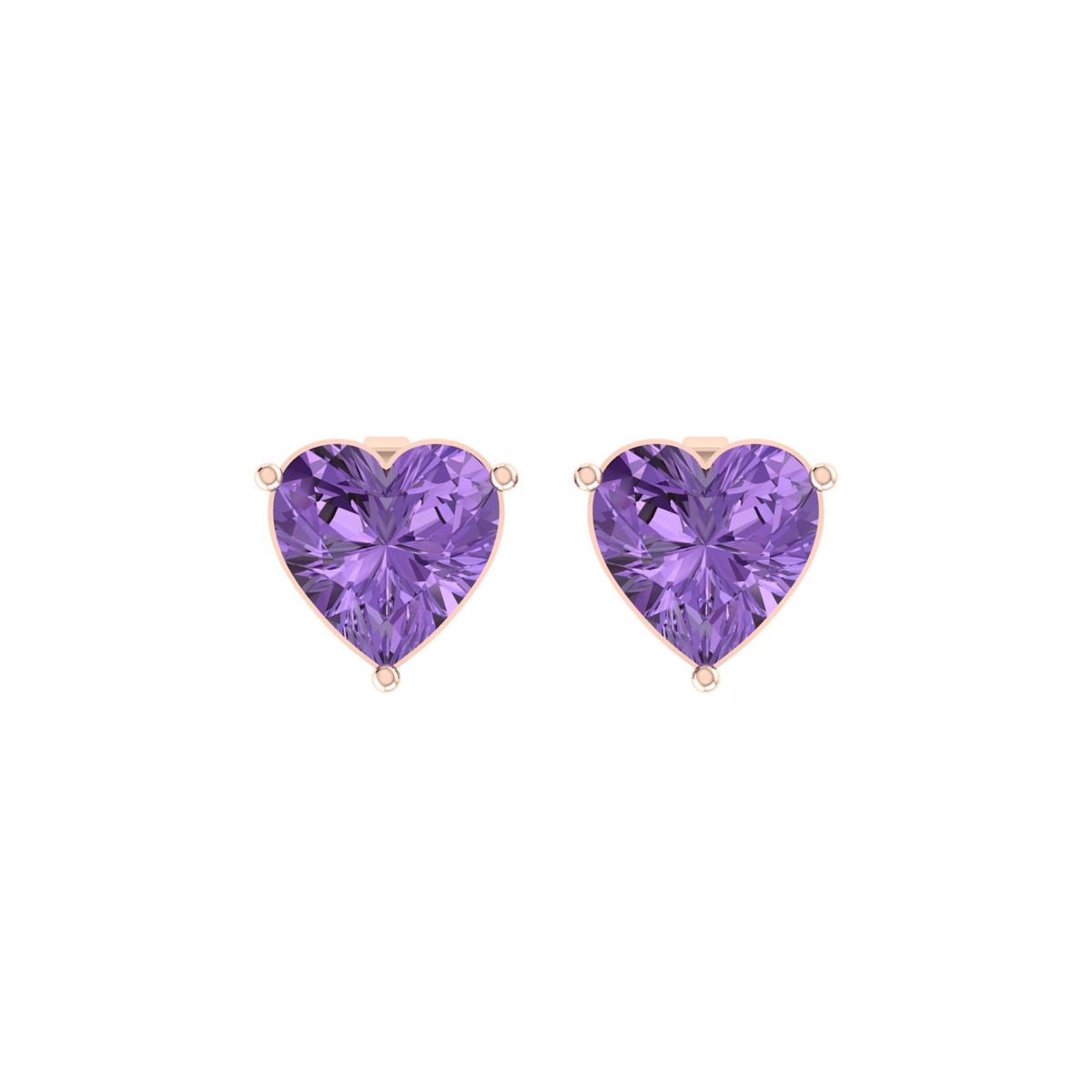  Rose Gold Diamond EarringsHeartlight 1cts [rg]