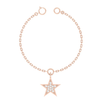 Starlit Spark Rose Gold Customised Diamond Charm [rg]