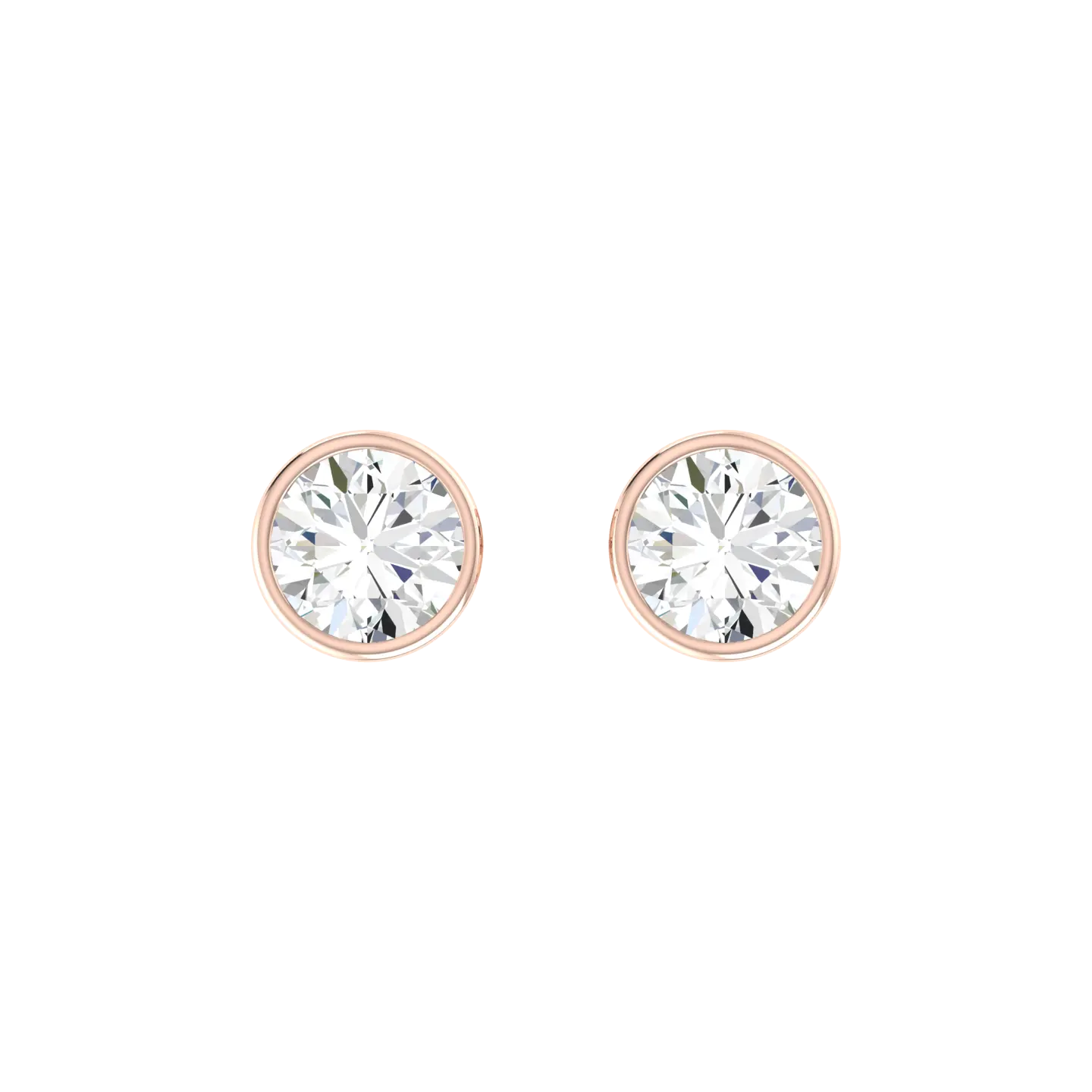 Sunlit Echoes 0.3cts Rose Gold Diamond Earrings [rg]