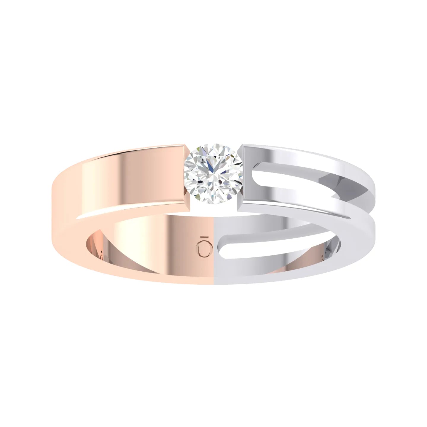Dual Elegance Rose Gold Lab Grown Diamond  [rg]