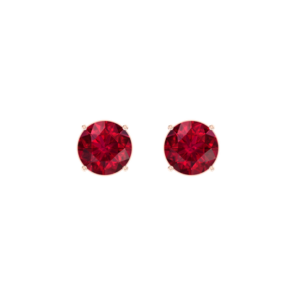 Red Luster 0.3cts Rose Gold Diamond Earrings [rg]