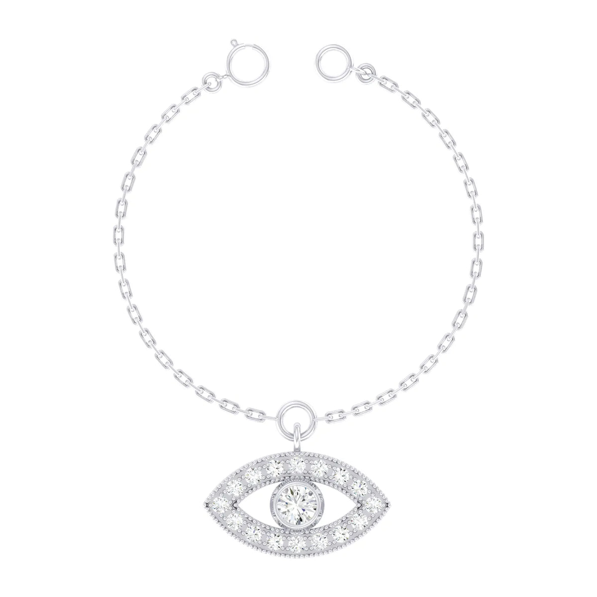 Eternal Eye White Gold Diamond Charm [wg]